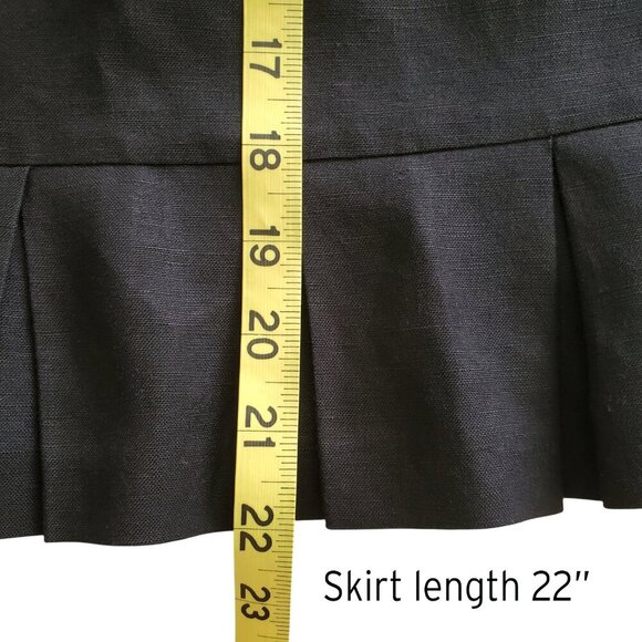 Tahari ASL Linen Blend Short Sleeve Plaid Black & White Skirt Suit Size 4 - Picture 15 of 16